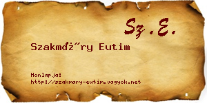 Szakmáry Eutim névjegykártya